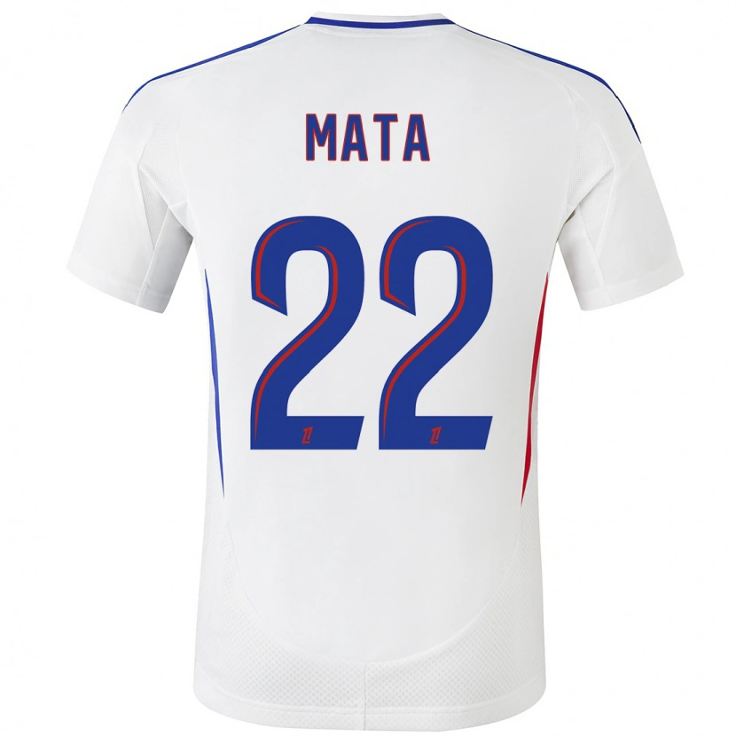 Danxen Mænd Clinton Mata #22 Hvid Blå Hjemmebane Spillertrøjer 2024/25 Trøje T-Shirt