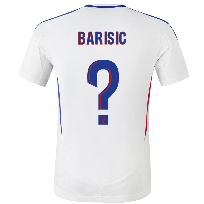 Danxen Mænd Téo Barisic #0 Hvid Blå Hjemmebane Spillertrøjer 2024/25 Trøje T-Shirt