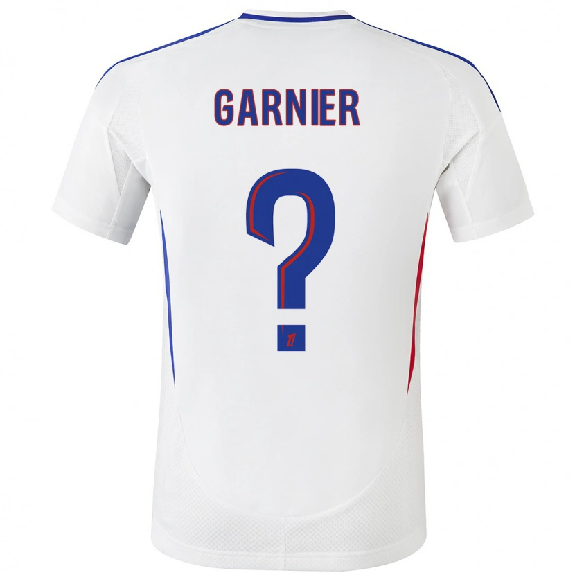 Danxen Mænd Erawan Garnier #0 Hvid Blå Hjemmebane Spillertrøjer 2024/25 Trøje T-Shirt