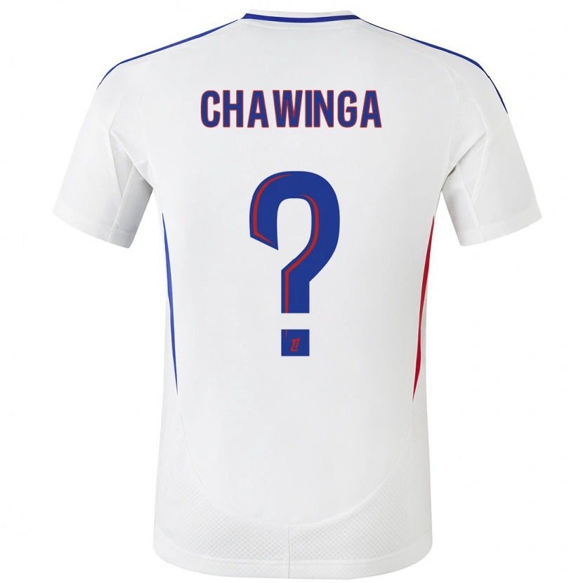 Danxen Mænd Tabitha Chawinga #0 Hvid Blå Hjemmebane Spillertrøjer 2024/25 Trøje T-Shirt