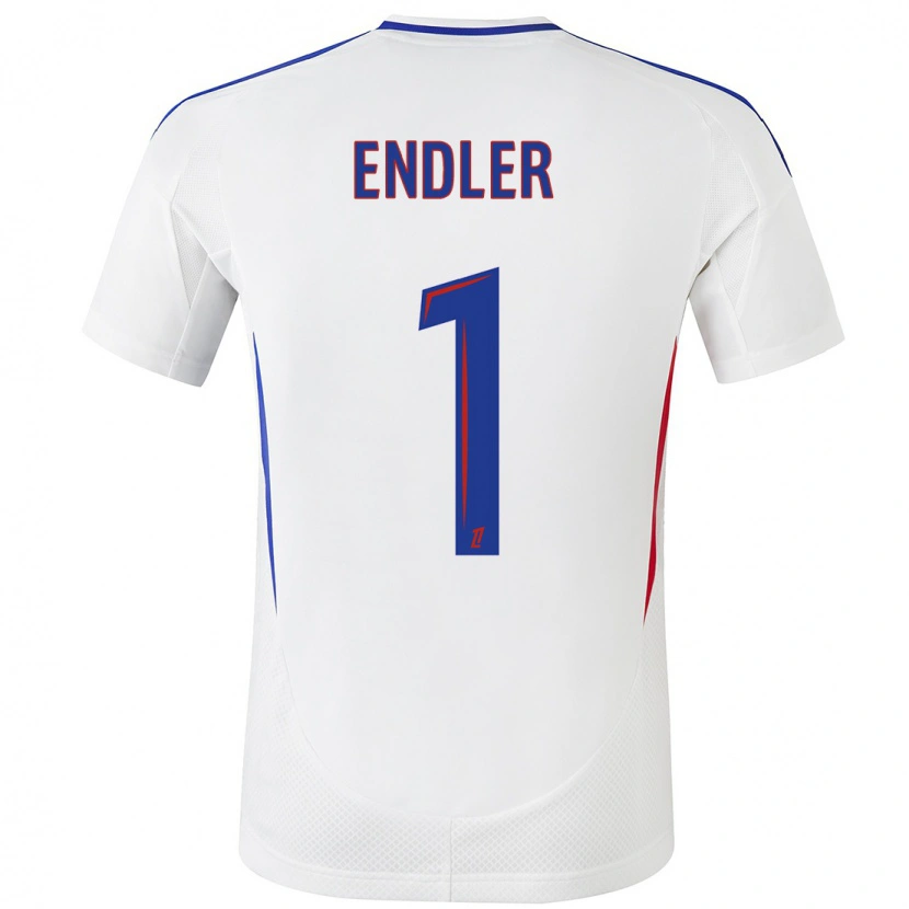 Danxen Mænd Christiane Endler #1 Hvid Blå Hjemmebane Spillertrøjer 2024/25 Trøje T-Shirt