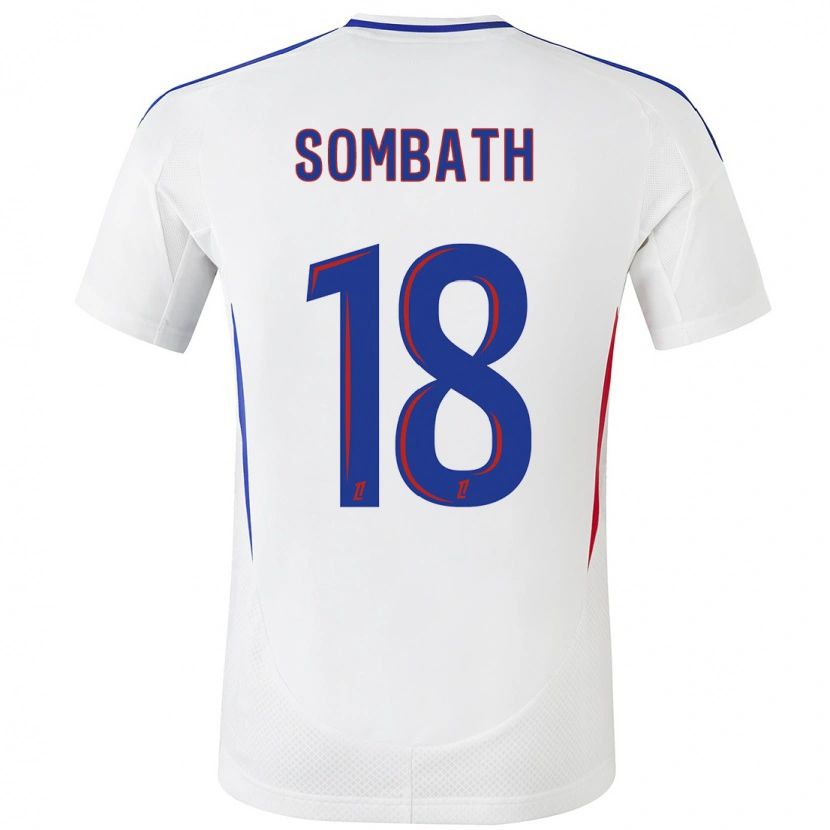 Danxen Mænd Alice Sombath #18 Hvid Blå Hjemmebane Spillertrøjer 2024/25 Trøje T-Shirt