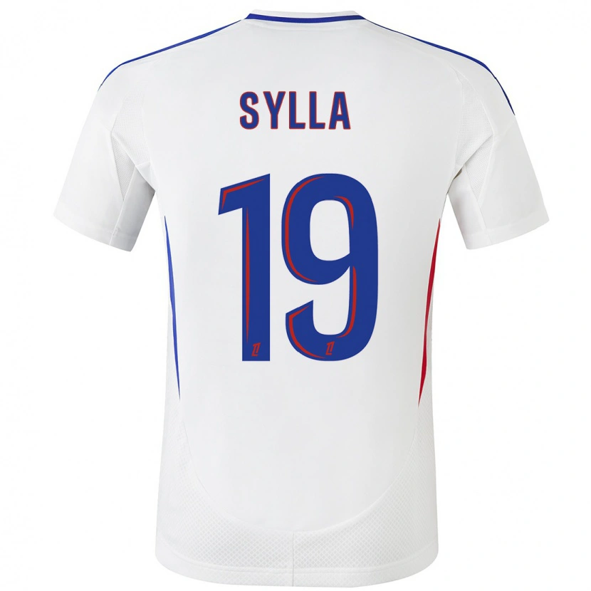 Danxen Mænd Kysha Sylla #19 Hvid Blå Hjemmebane Spillertrøjer 2024/25 Trøje T-Shirt