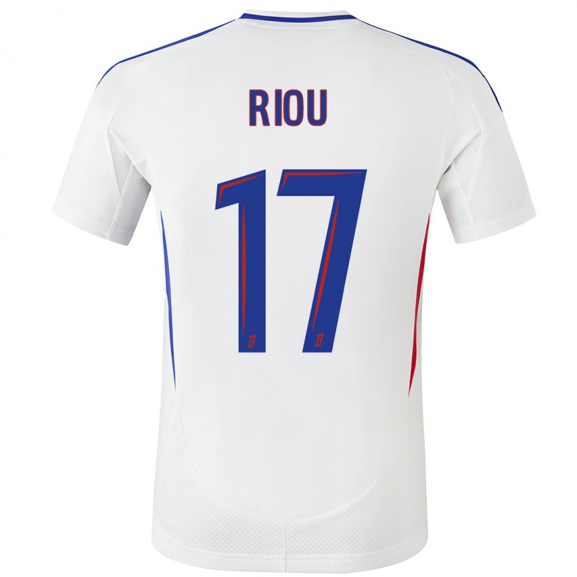 Danxen Mænd Rémy Riou #17 Hvid Blå Hjemmebane Spillertrøjer 2024/25 Trøje T-Shirt