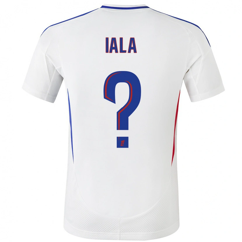 Danxen Mænd Célestino Iala #0 Hvid Blå Hjemmebane Spillertrøjer 2024/25 Trøje T-Shirt
