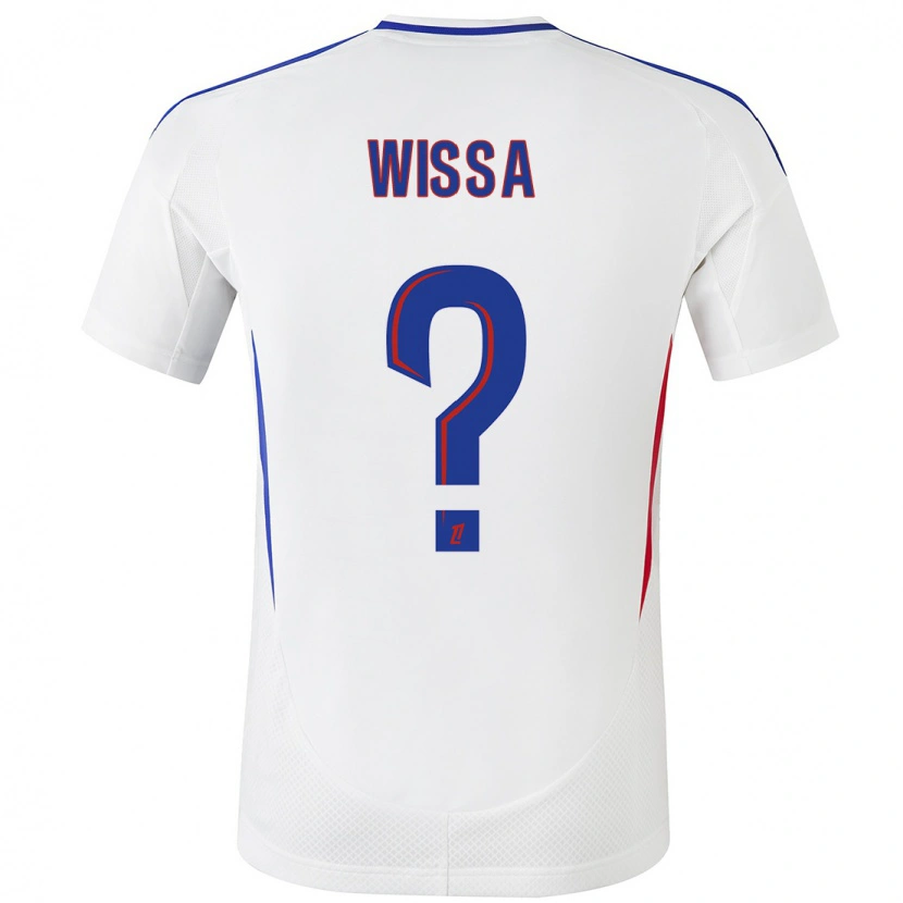 Danxen Mænd Eli Wissa #0 Hvid Blå Hjemmebane Spillertrøjer 2024/25 Trøje T-Shirt