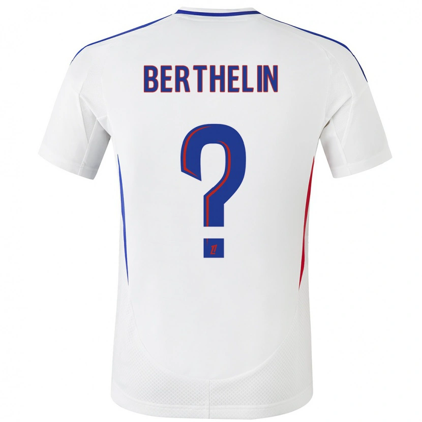 Danxen Mænd Romain Berthelin #0 Hvid Blå Hjemmebane Spillertrøjer 2024/25 Trøje T-Shirt
