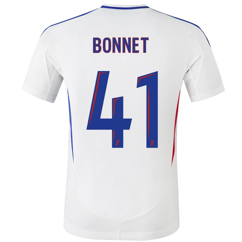 Danxen Mænd Noam Bonnet #41 Hvid Blå Hjemmebane Spillertrøjer 2024/25 Trøje T-Shirt