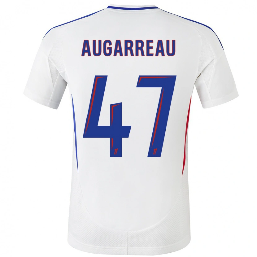 Danxen Mænd Sofiane Augarreau #47 Hvid Blå Hjemmebane Spillertrøjer 2024/25 Trøje T-Shirt