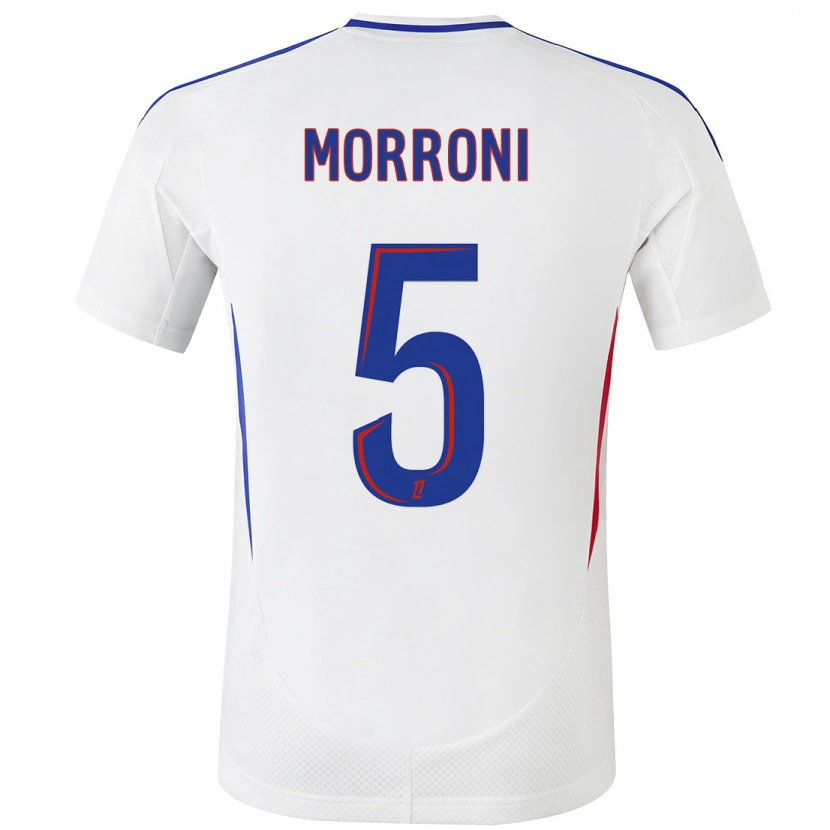 Danxen Mænd Perle Morroni #5 Hvid Blå Hjemmebane Spillertrøjer 2024/25 Trøje T-Shirt