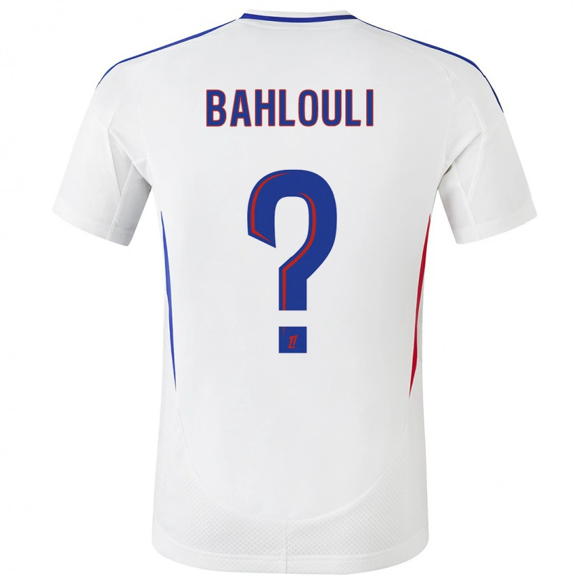 Danxen Mænd Djibrail Bahlouli #0 Hvid Blå Hjemmebane Spillertrøjer 2024/25 Trøje T-Shirt
