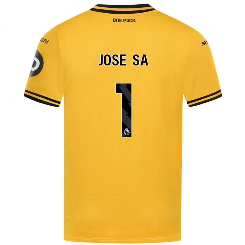 Danxen Mænd José Sá #1 Gul Hjemmebane Spillertrøjer 2024/25 Trøje T-Shirt