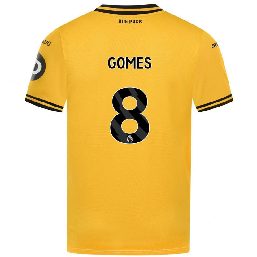 Danxen Mænd João Gomes #8 Gul Hjemmebane Spillertrøjer 2024/25 Trøje T-Shirt
