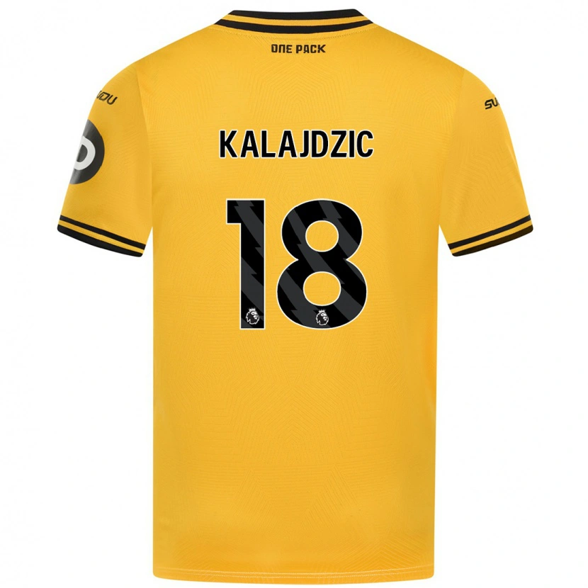Danxen Mænd Sasa Kalajdzic #18 Gul Hjemmebane Spillertrøjer 2024/25 Trøje T-Shirt