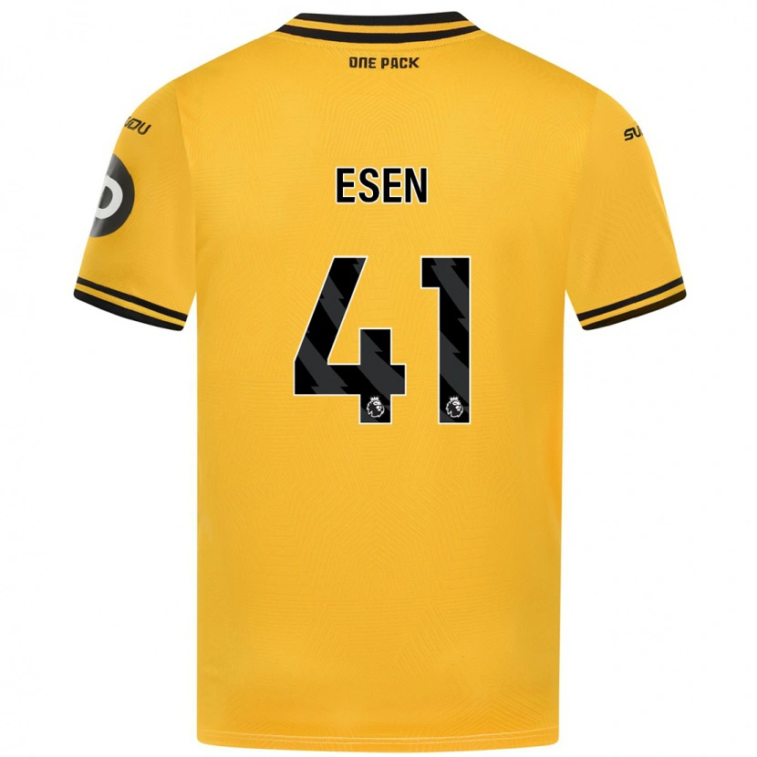Danxen Mænd Josh Esen #41 Gul Hjemmebane Spillertrøjer 2024/25 Trøje T-Shirt