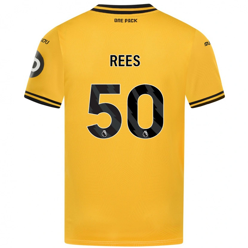 Danxen Mænd Mason Rees #50 Gul Hjemmebane Spillertrøjer 2024/25 Trøje T-Shirt