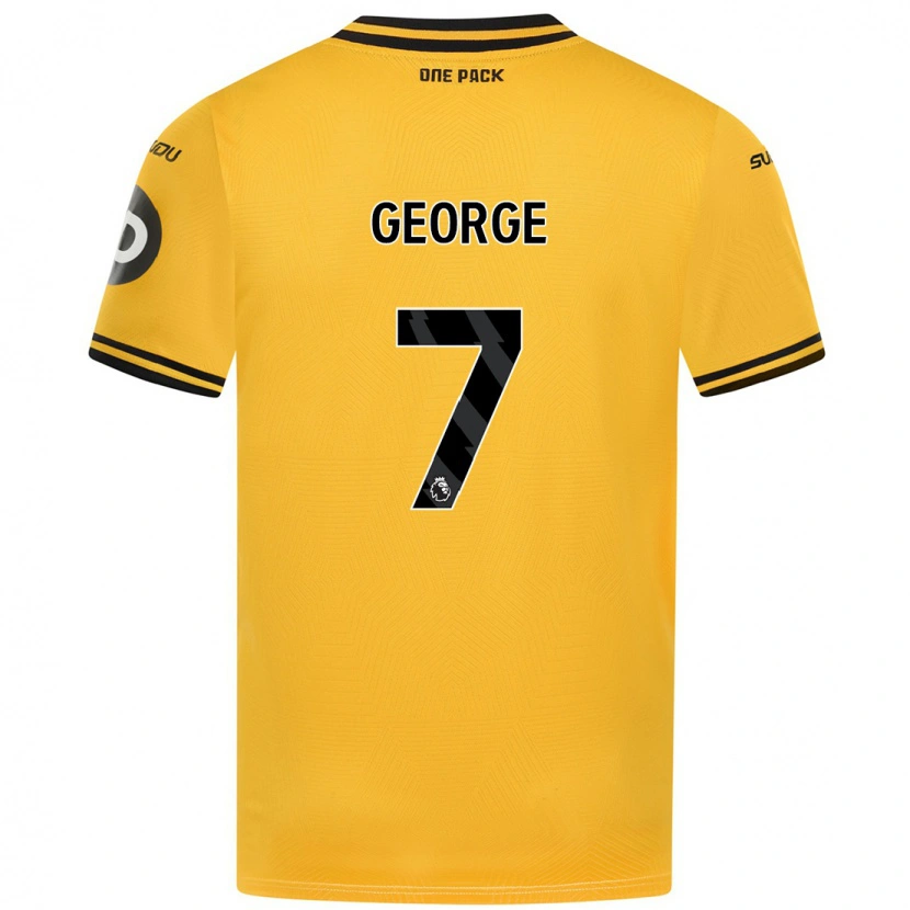 Danxen Mænd Tammi George #7 Gul Hjemmebane Spillertrøjer 2024/25 Trøje T-Shirt