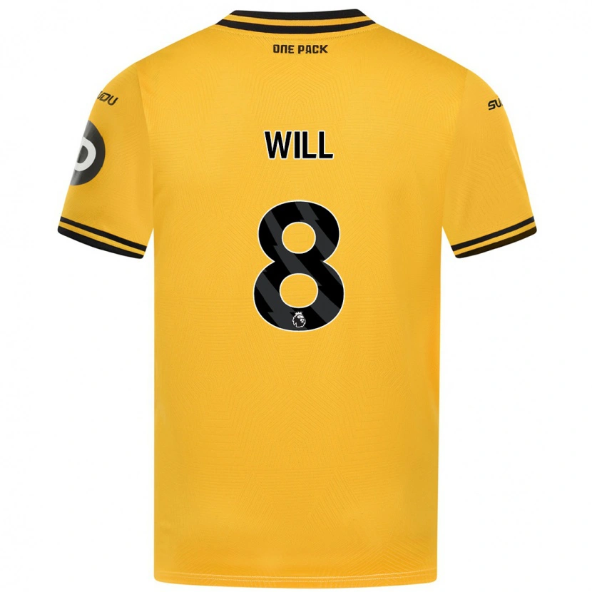 Danxen Mænd Merrick Will #8 Gul Hjemmebane Spillertrøjer 2024/25 Trøje T-Shirt