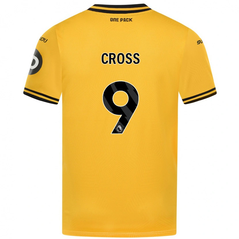 Danxen Mænd Jade Cross #9 Gul Hjemmebane Spillertrøjer 2024/25 Trøje T-Shirt