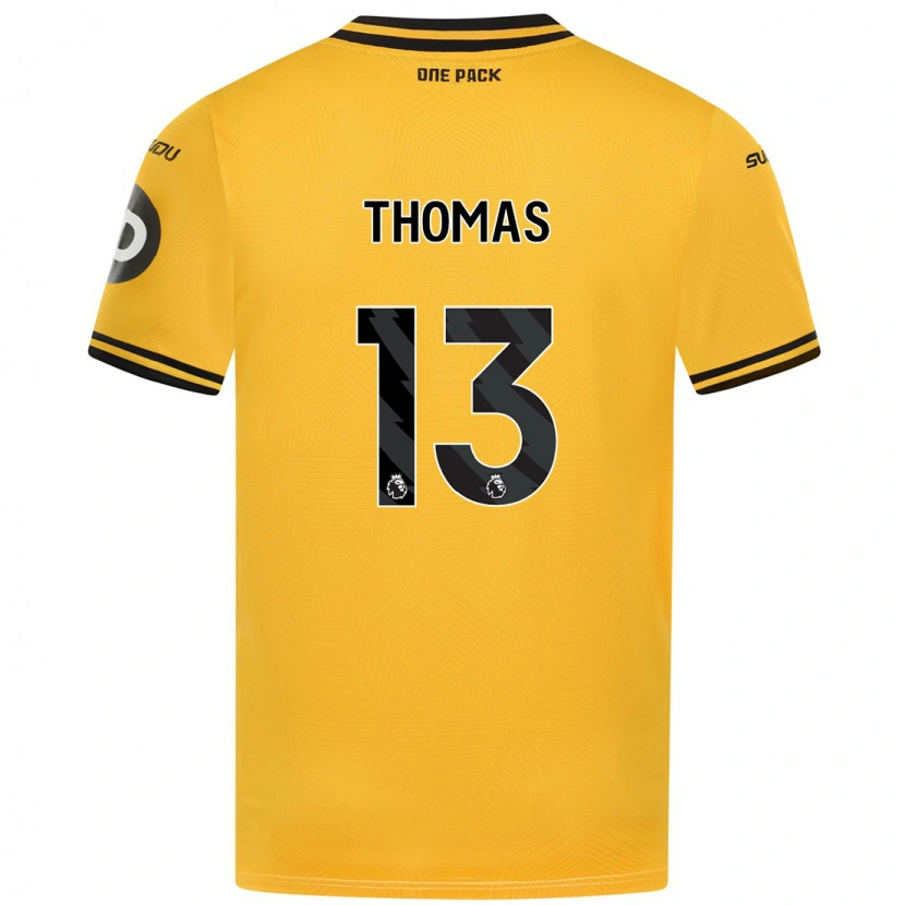 Danxen Mænd Bec Thomas #13 Gul Hjemmebane Spillertrøjer 2024/25 Trøje T-Shirt