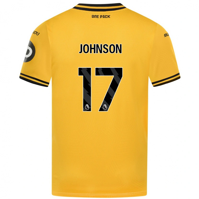 Danxen Mænd Katie Johnson #17 Gul Hjemmebane Spillertrøjer 2024/25 Trøje T-Shirt