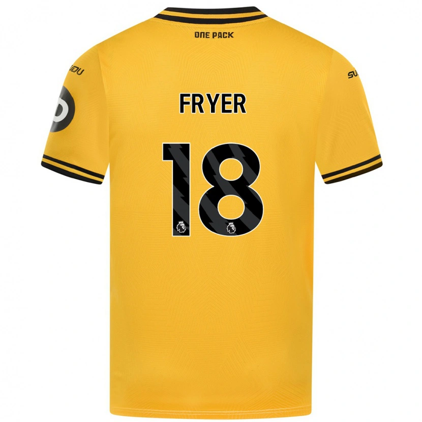 Danxen Mænd Hannah Fryer #18 Gul Hjemmebane Spillertrøjer 2024/25 Trøje T-Shirt