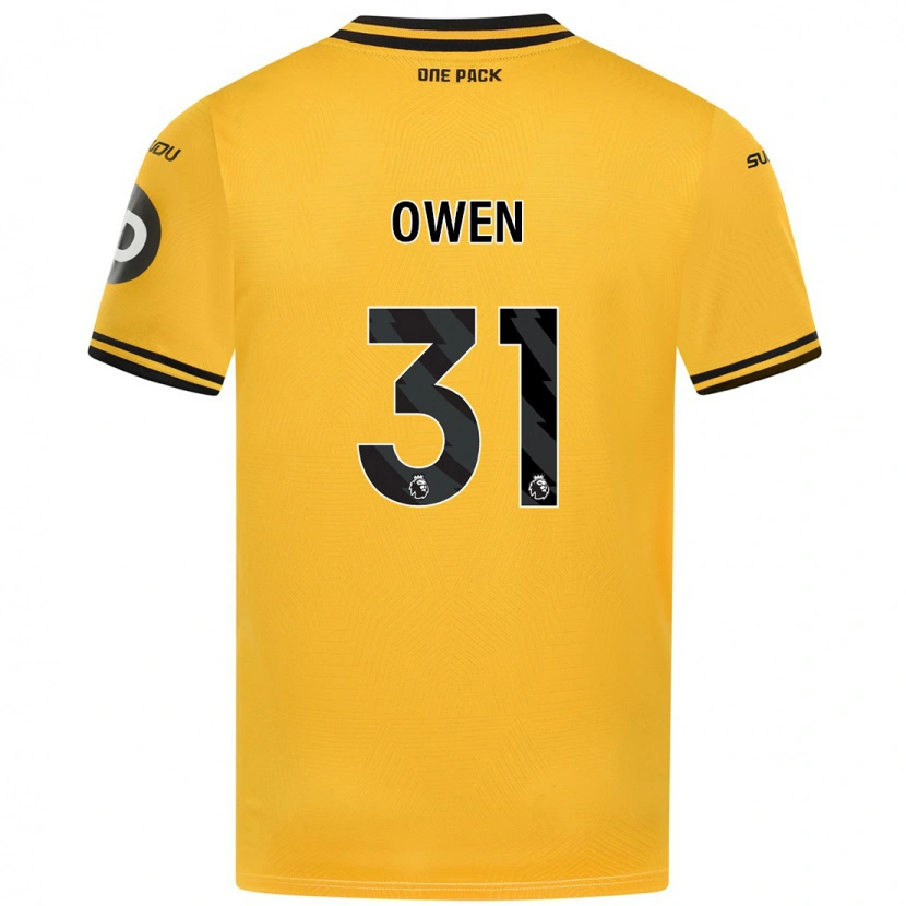 Danxen Mænd Skye Owen #31 Gul Hjemmebane Spillertrøjer 2024/25 Trøje T-Shirt