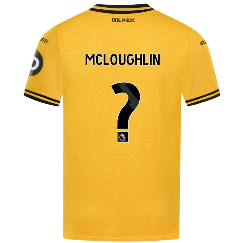 Danxen Mænd Lee Mcloughlin #0 Gul Hjemmebane Spillertrøjer 2024/25 Trøje T-Shirt