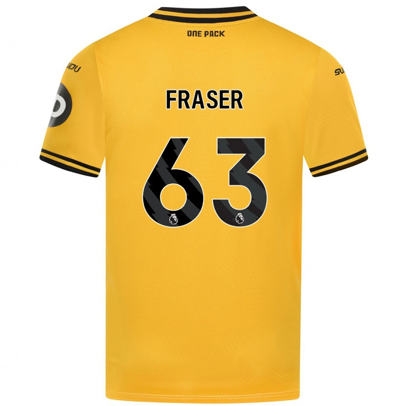 Danxen Mænd Nathan Fraser #63 Gul Hjemmebane Spillertrøjer 2024/25 Trøje T-Shirt