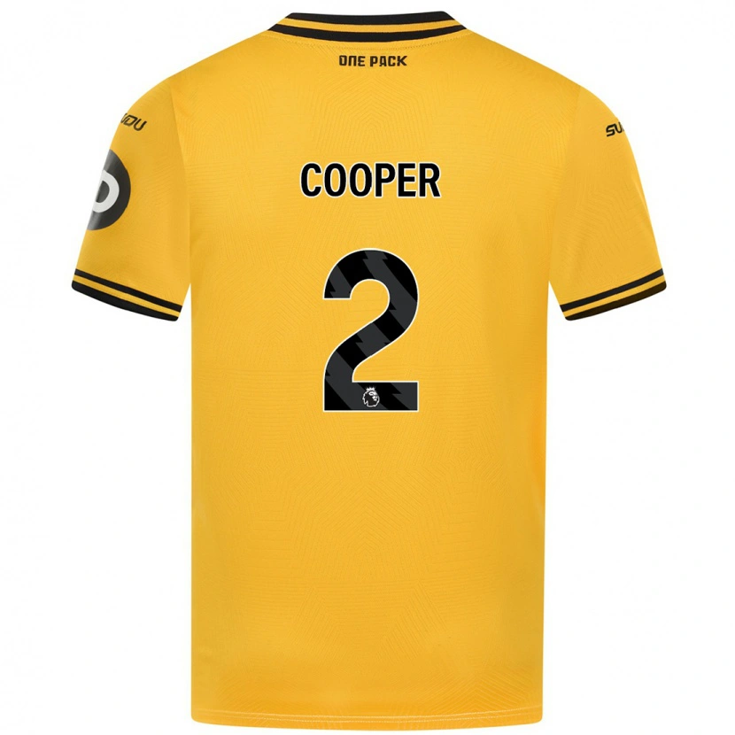 Danxen Mænd Laura Cooper #2 Gul Hjemmebane Spillertrøjer 2024/25 Trøje T-Shirt