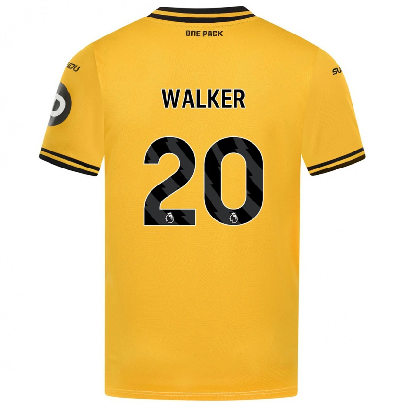 Danxen Mænd Lowri Walker #20 Gul Hjemmebane Spillertrøjer 2024/25 Trøje T-Shirt