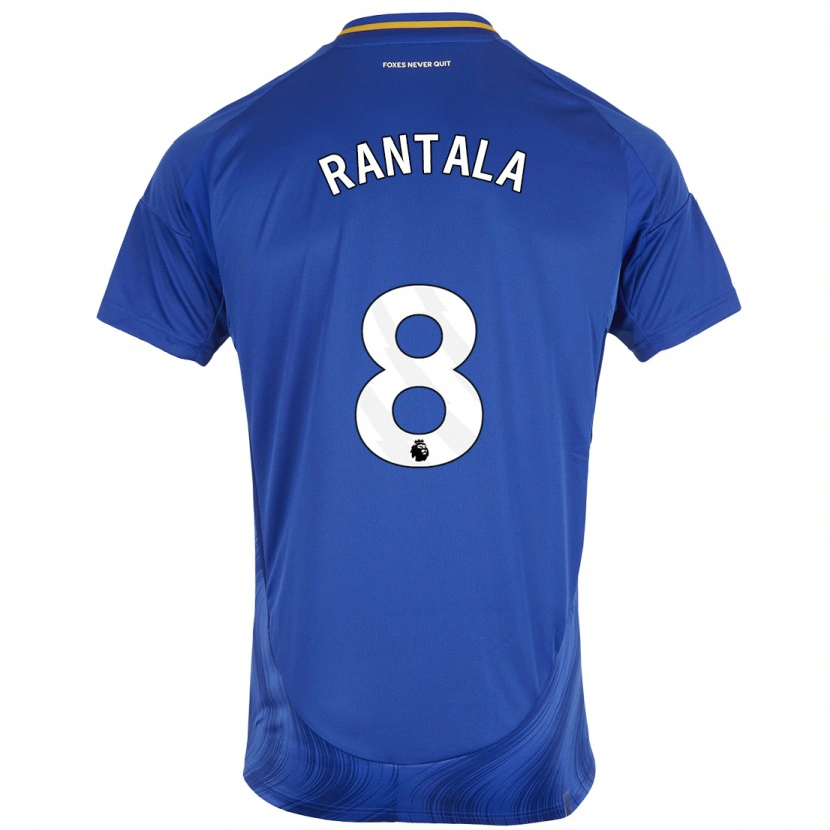 Danxen Mænd Jutta Rantala #8 Blå Hvid Hjemmebane Spillertrøjer 2024/25 Trøje T-Shirt
