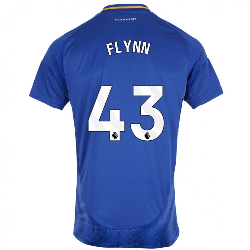 Danxen Mænd Shane Flynn #43 Blå Hvid Hjemmebane Spillertrøjer 2024/25 Trøje T-Shirt
