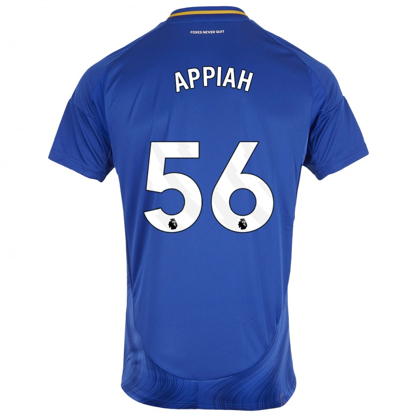 Danxen Mænd Paul Appiah #56 Blå Hvid Hjemmebane Spillertrøjer 2024/25 Trøje T-Shirt