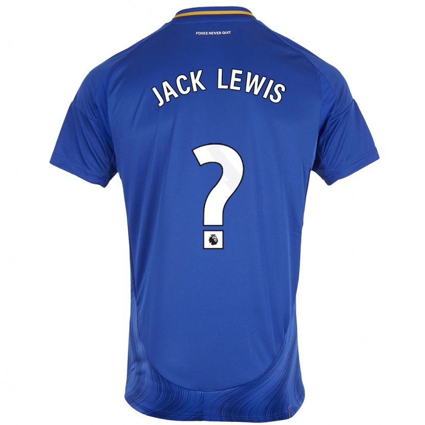Danxen Mænd Jack Lewis #0 Blå Hvid Hjemmebane Spillertrøjer 2024/25 Trøje T-Shirt