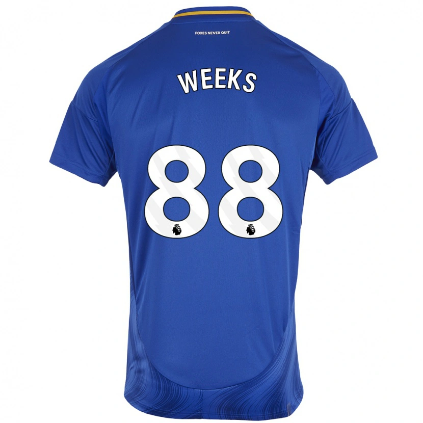 Danxen Mænd Tyler Weeks #88 Blå Hvid Hjemmebane Spillertrøjer 2024/25 Trøje T-Shirt