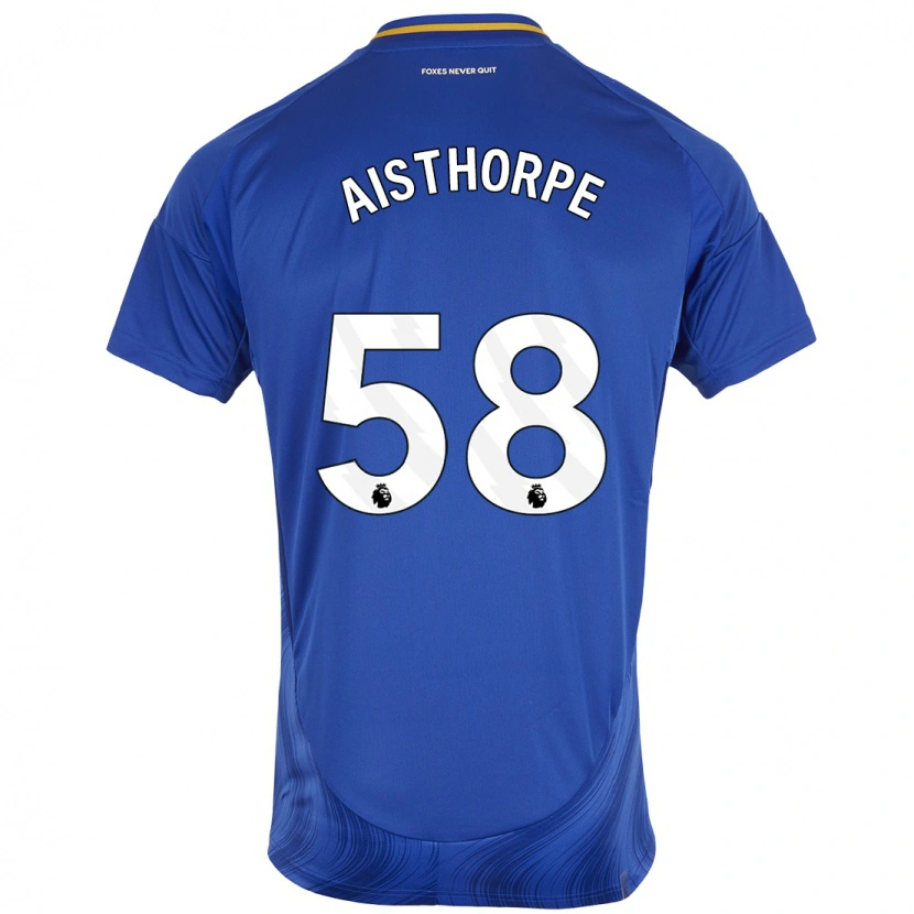 Danxen Mænd Bailey Aisthorpe #58 Blå Hvid Hjemmebane Spillertrøjer 2024/25 Trøje T-Shirt
