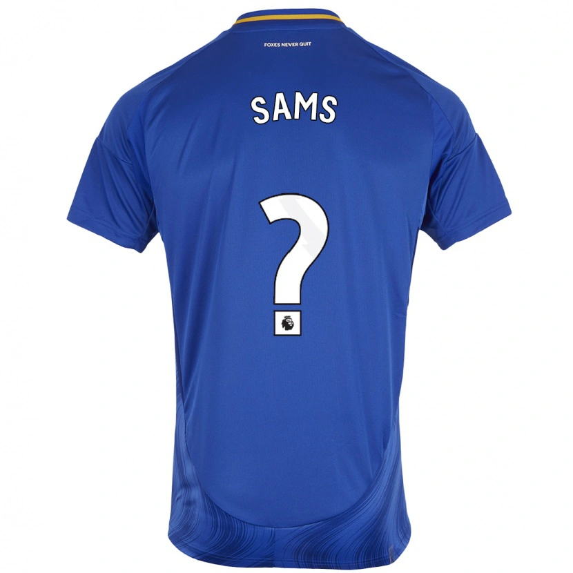 Danxen Mænd Tom Sams #0 Blå Hvid Hjemmebane Spillertrøjer 2024/25 Trøje T-Shirt