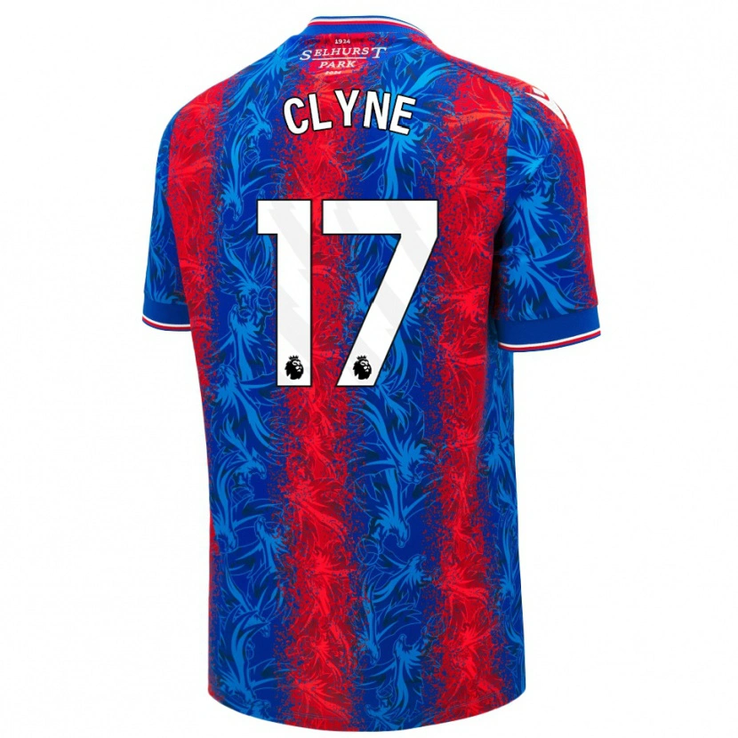 Danxen Mænd Nathaniel Clyne #17 Røde Blå Striber Hjemmebane Spillertrøjer 2024/25 Trøje T-Shirt