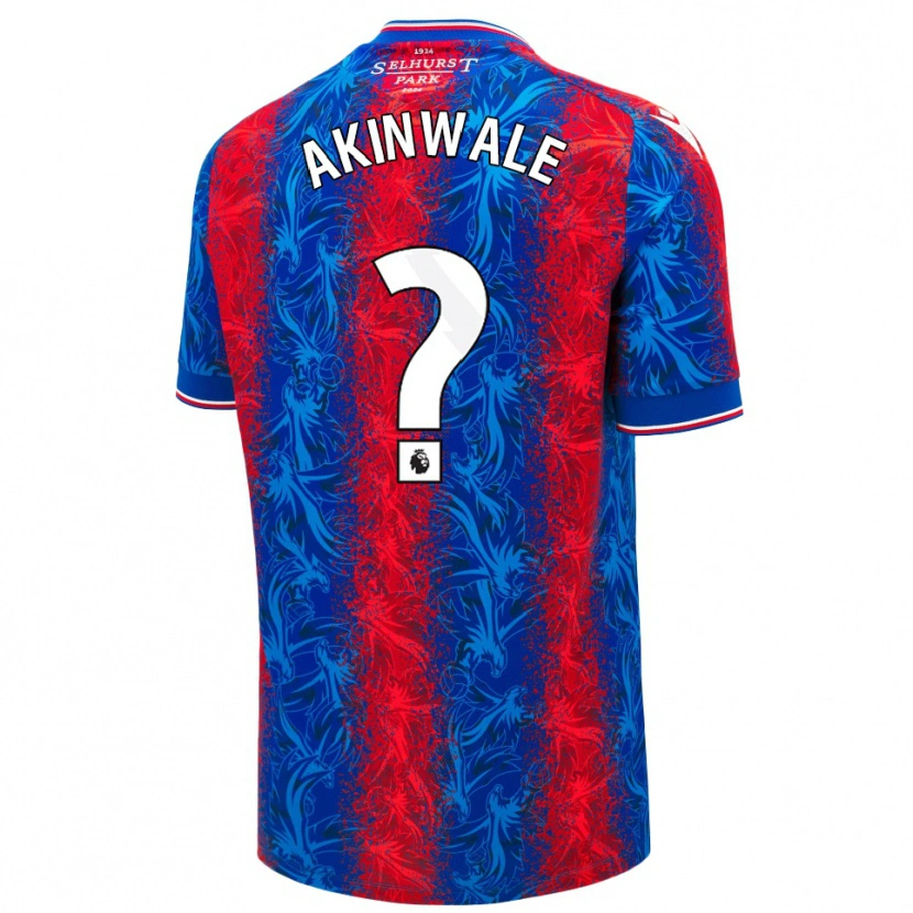 Danxen Mænd Victor Akinwale #0 Røde Blå Striber Hjemmebane Spillertrøjer 2024/25 Trøje T-Shirt