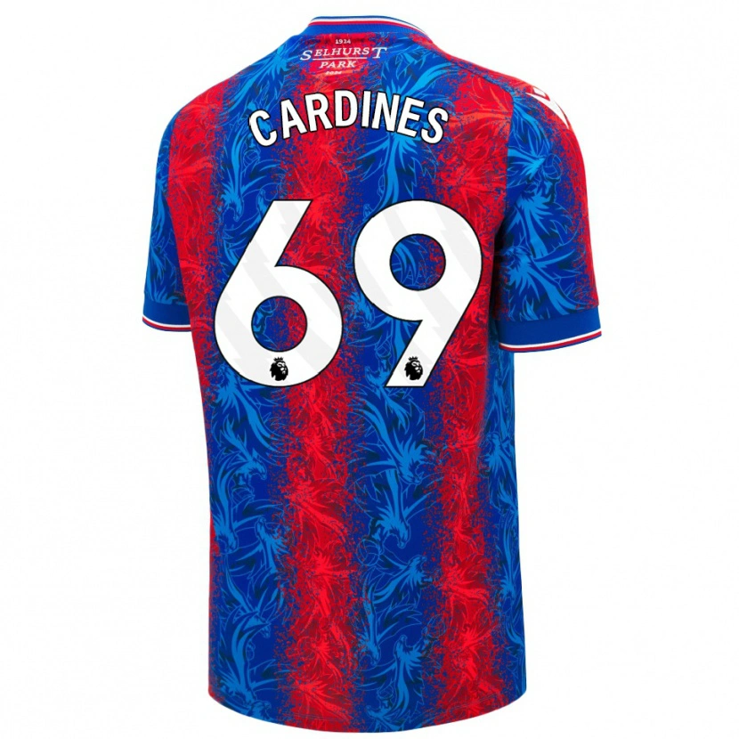 Danxen Mænd Rio Cardines #69 Røde Blå Striber Hjemmebane Spillertrøjer 2024/25 Trøje T-Shirt