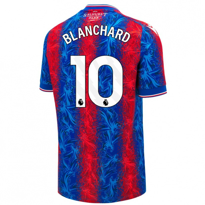 Danxen Mænd Annabel Blanchard #10 Røde Blå Striber Hjemmebane Spillertrøjer 2024/25 Trøje T-Shirt