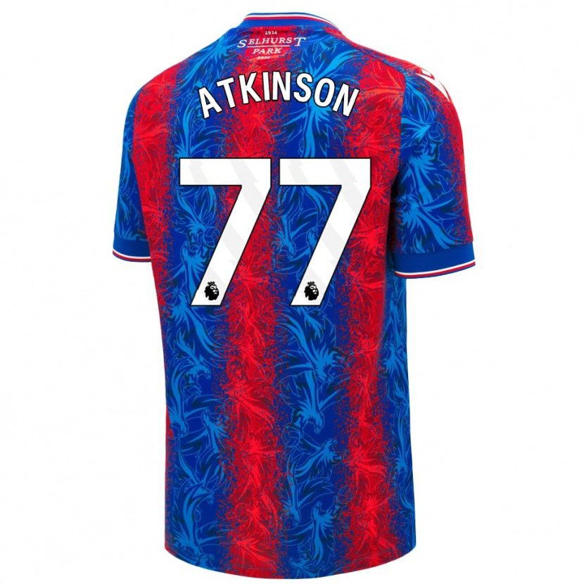 Danxen Mænd Isibeal Atkinson #77 Røde Blå Striber Hjemmebane Spillertrøjer 2024/25 Trøje T-Shirt