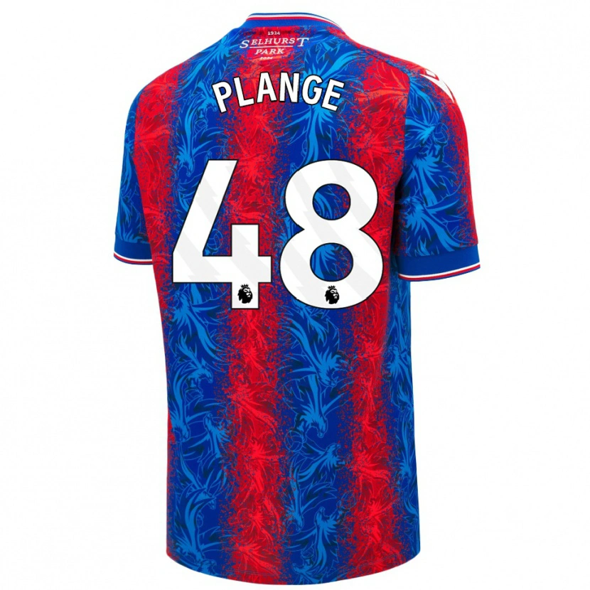 Danxen Mænd Luke Plange #48 Røde Blå Striber Hjemmebane Spillertrøjer 2024/25 Trøje T-Shirt