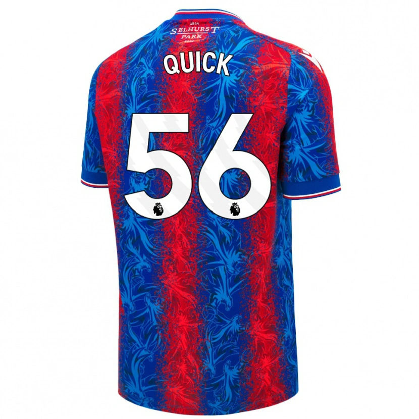 Danxen Mænd Daniel Quick #56 Røde Blå Striber Hjemmebane Spillertrøjer 2024/25 Trøje T-Shirt