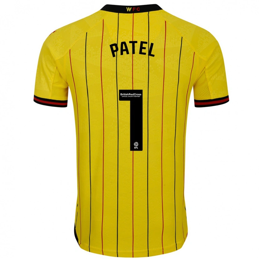 Danxen Mænd Safia Middleton-Patel #1 Gul Sort Hjemmebane Spillertrøjer 2024/25 Trøje T-Shirt