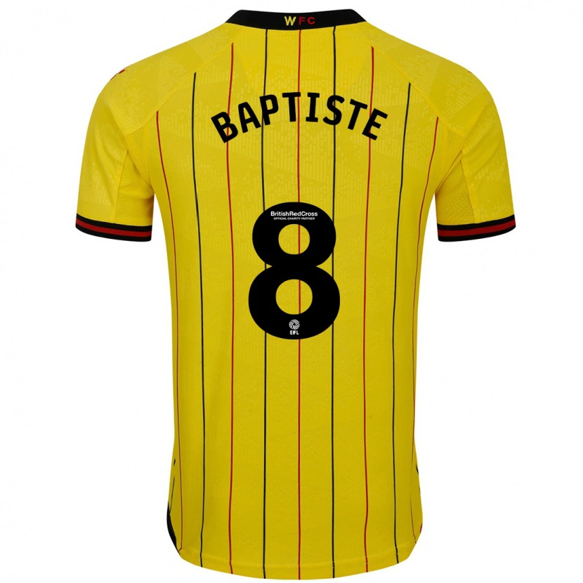 Danxen Mænd Bianca Baptiste #8 Gul Sort Hjemmebane Spillertrøjer 2024/25 Trøje T-Shirt
