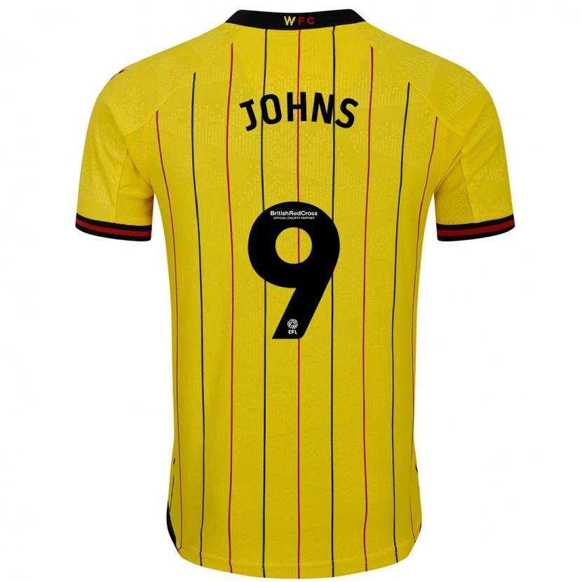 Danxen Mænd Carly Johns #9 Gul Sort Hjemmebane Spillertrøjer 2024/25 Trøje T-Shirt