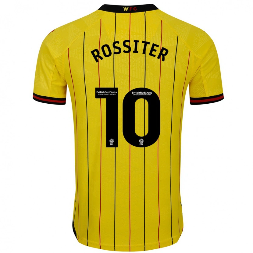 Danxen Mænd Annie Rossiter #10 Gul Sort Hjemmebane Spillertrøjer 2024/25 Trøje T-Shirt