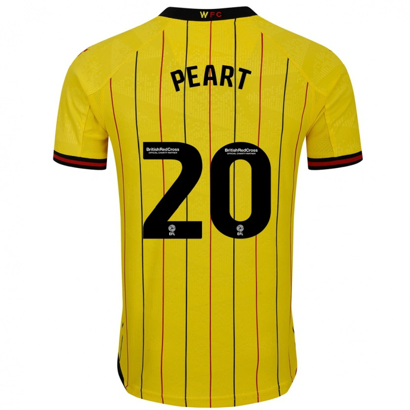 Danxen Mænd Kalani Peart #20 Gul Sort Hjemmebane Spillertrøjer 2024/25 Trøje T-Shirt